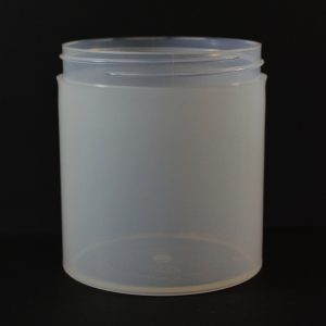 Plastic Jar 16 oz. Thick Wall Straight Base Natural PP 89-400_1495
