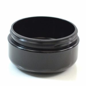 Plastic Jar 2 oz. Double Wall Round Base Black PP-PP 70-400_1177