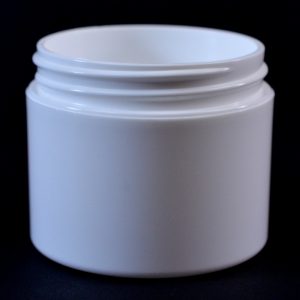 Plastic Jar 2 oz. Double Wall Straight Base White PP-PP 58-400_1195