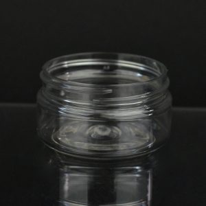 Plastic Jar 2 oz. Heavy Wall Low Profile Clear PET 58-400_1207