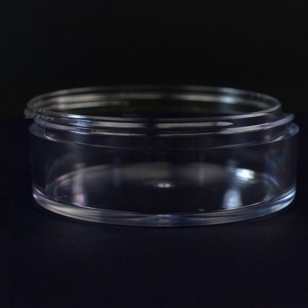Plastic Jar 2 oz. Heavy Wall Low Profile Clear PETG Tainer_1529
