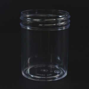 Plastic Jar 2 oz. Regular Wall Straight Base Clear PS 48-400_1268