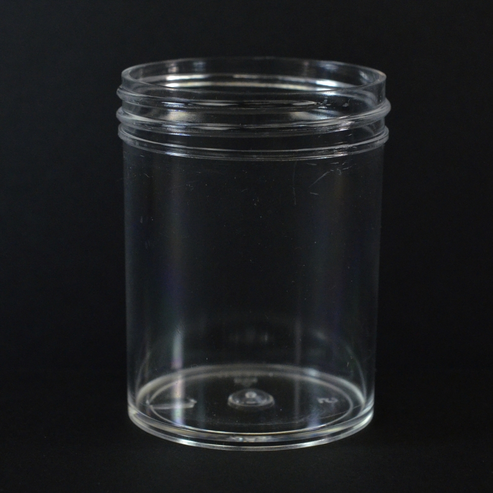 2 oz 53/400 Regular Wall Straight Base Clear PS Jar