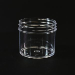 Plastic Jar 2 oz. Regular Wall Straight Base Clear PS 58-400_1274