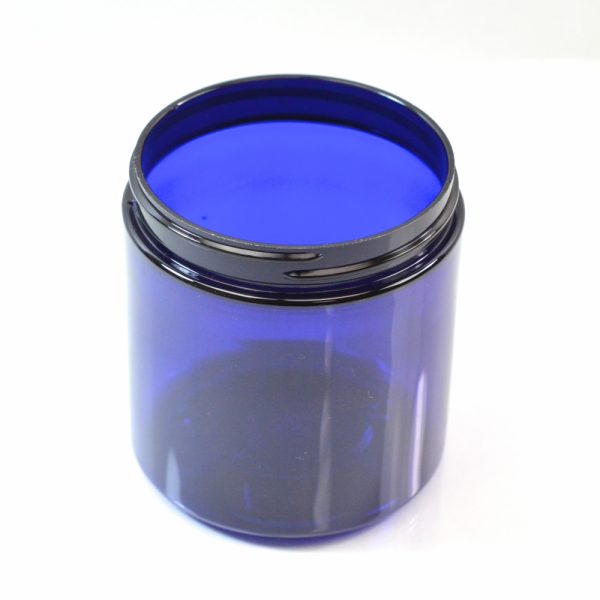 Plastic Jar 2 oz. Straight Sided PET Cobalt 48-400_1364