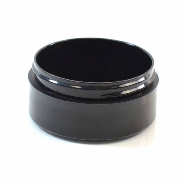 Plastic Jar 2 oz. Thick Wall Straight Base Black 70-400_1465