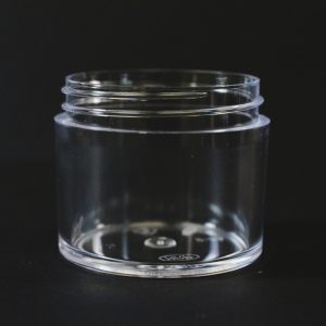 Plastic Jar 2 oz. Thick Wall Straight Base Clear PS 53-400_1455