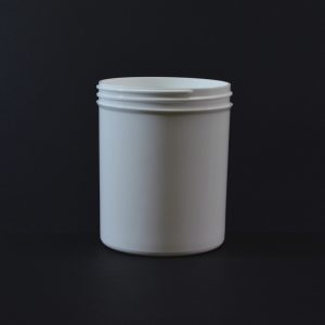 Plastic Jar 20 oz. Regular Wall Straight Base White PP 89-400_1330