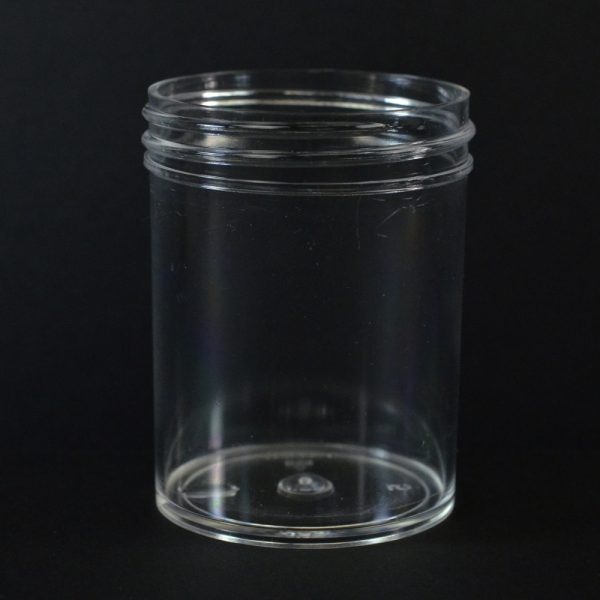Plastic Jar 3 oz. Regular Wall Straight Base Clear PS 53-400_1280