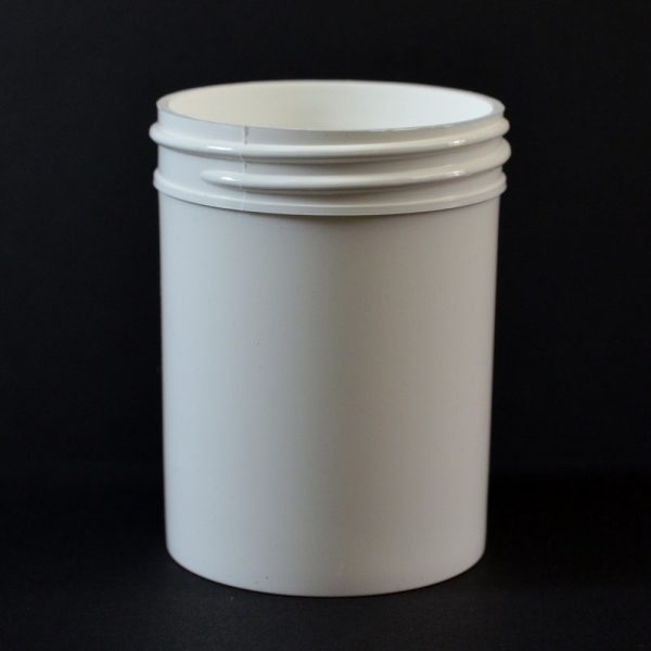 Plastic Jar 3 oz. Regular Wall Straight Base White PP 53-400_1282