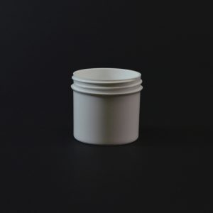 Plastic Jar 3 oz. Regular Wall Straight Base White PP 58-400_1285