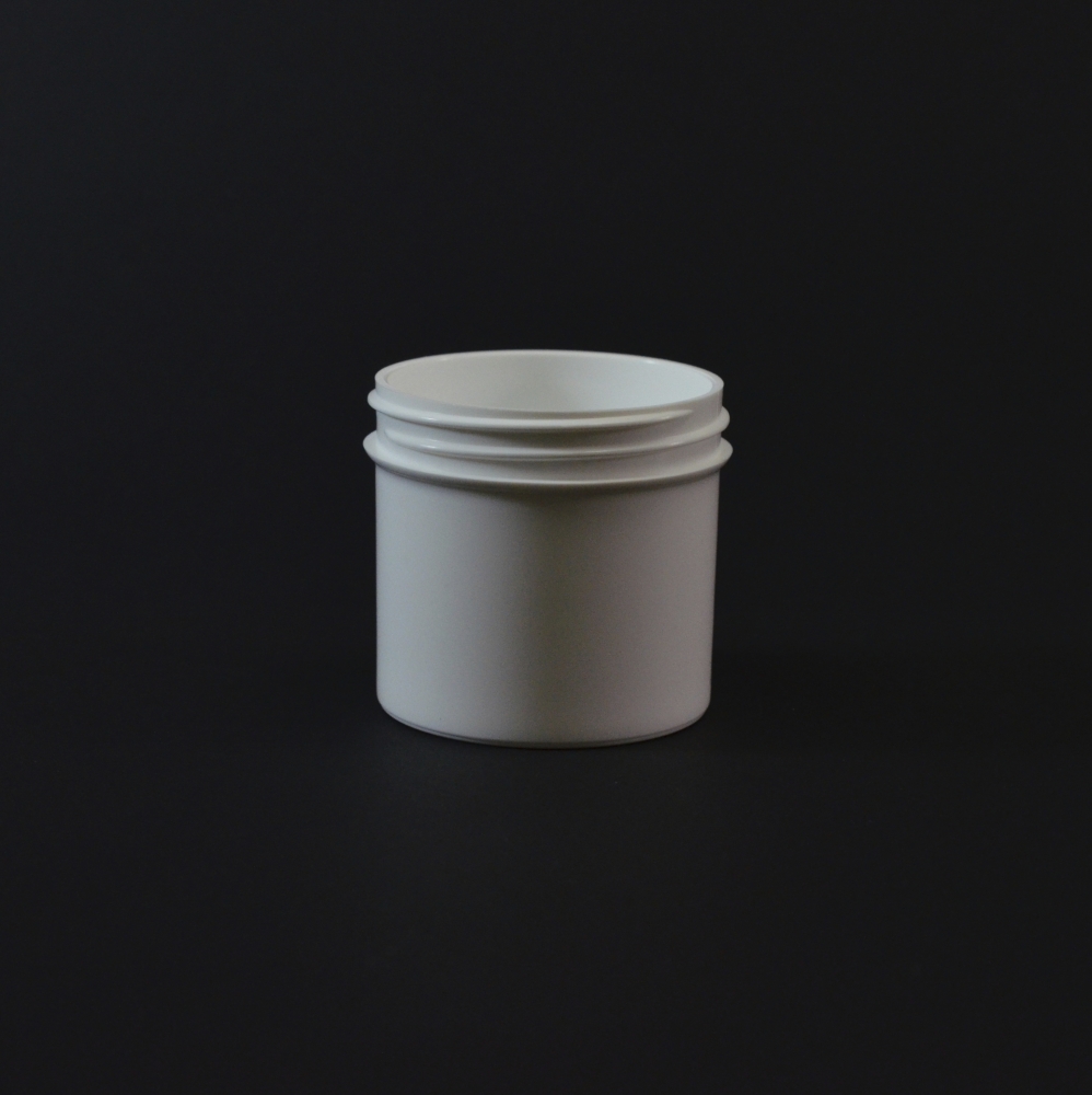 3 oz 58/400 Regular Wall Straight Base White PP Jar