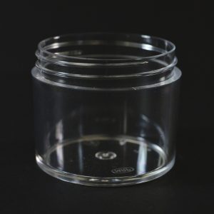 Plastic Jar 3 oz. Thick Wall Straight Base Clear PS 58-400_1466
