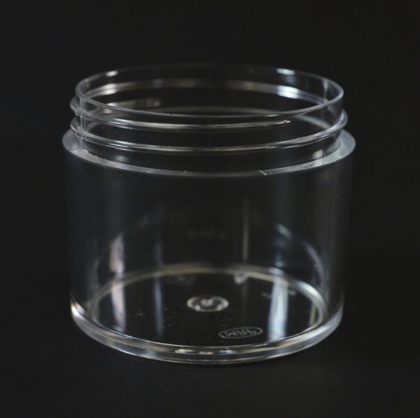 Plastic Jar 3 oz. Thick Wall Straight Base Clear PS 58-400_1466