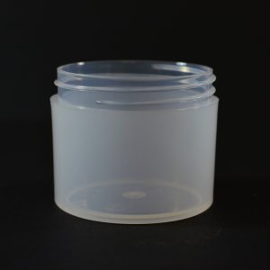 Plastic Jar 3 oz. Thick Wall Straight Base Natural PP 58-400_1467