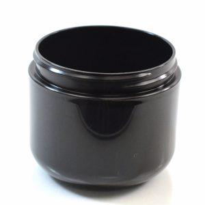 Plastic Jar 4 oz. Double Wall Round Base Black PP-PP 70-400_1178