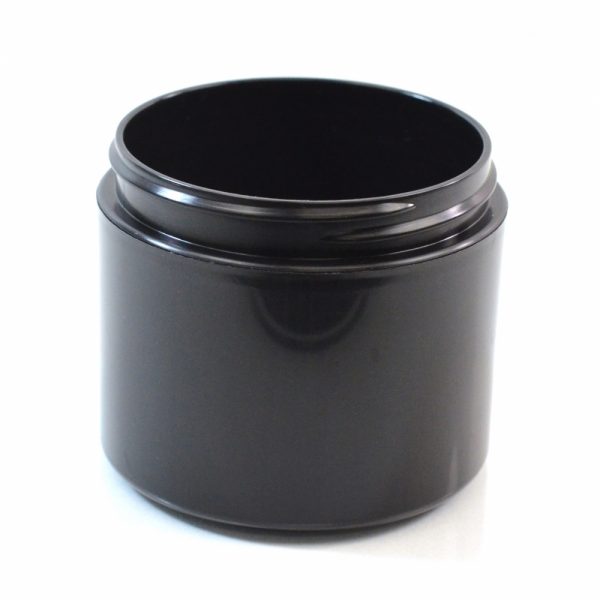 Plastic Jar 4 oz. Double Wall Straight Base Black PP-PP 70-400_1198