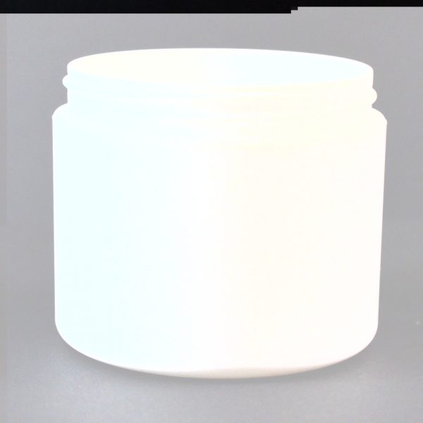 Plastic Jar 4 oz. Double Wall Straight Base White PP-PP 70-400_1201