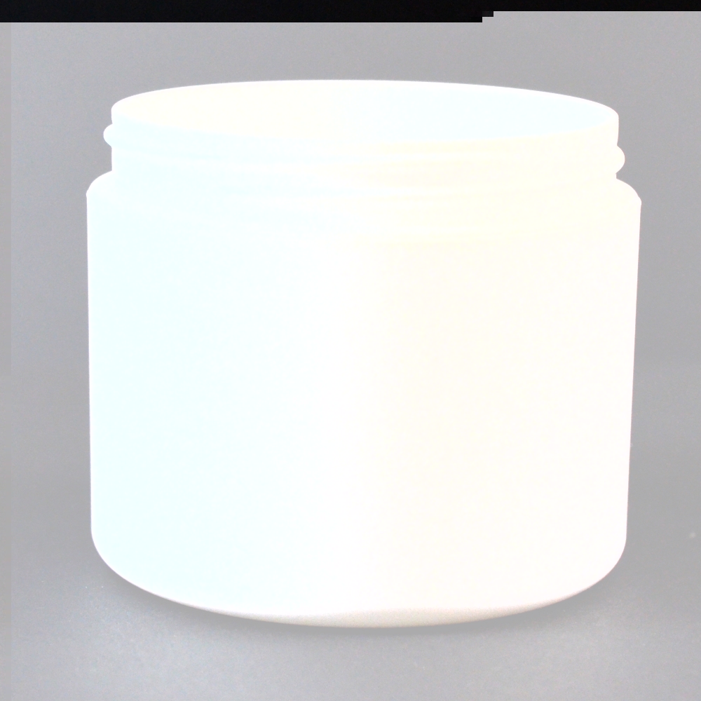 4 oz 70/400 Double Wall Straight Base White PP Jar