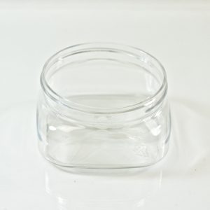 Plastic Jar 4 oz. Firenze Square Clear PET 70-400_1221