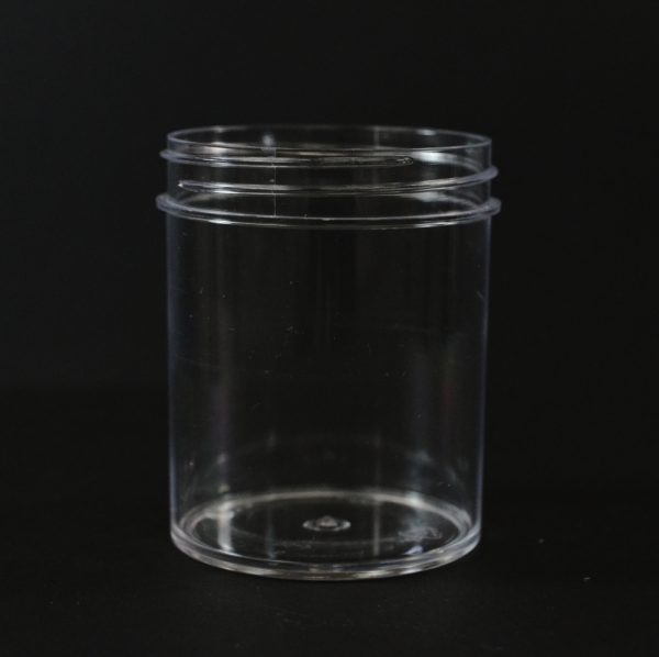 Plastic Jar 4 oz. Regular Wall Straight Base Clear PS 58-400_1286