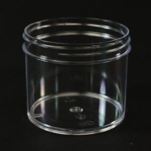Plastic Jar 4 oz. Regular Wall Straight Base Clear PS 70-400_1289