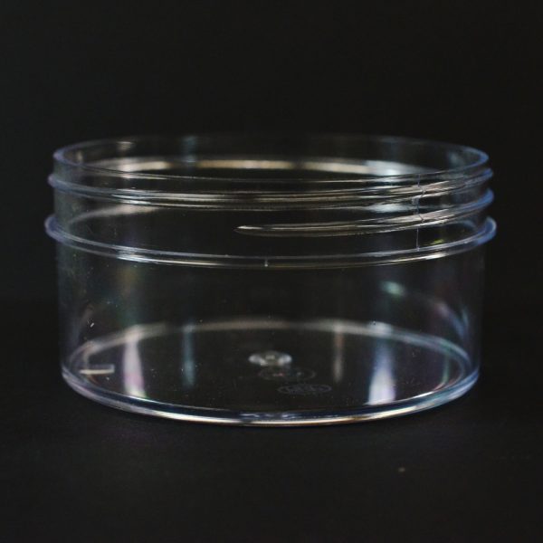 Plastic Jar 4 oz. Regular Wall Straight Base Clear PS 89-400_1292