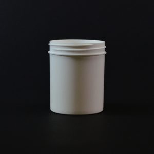 Plastic Jar 4 oz. Regular Wall Straight Base White PP 58-400_1288