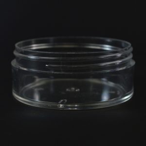 Plastic Jar 4 oz. Thick Wall Straight Base Clear PS 89-400_1475