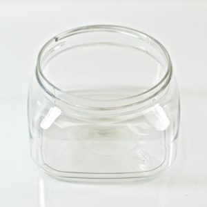 Plastic Jar 6 oz. Firenze Square Clear PET 70-400_1222