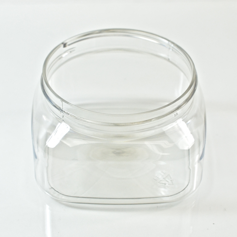 6 oz 70/400 Firenze Square Clear PET Jar