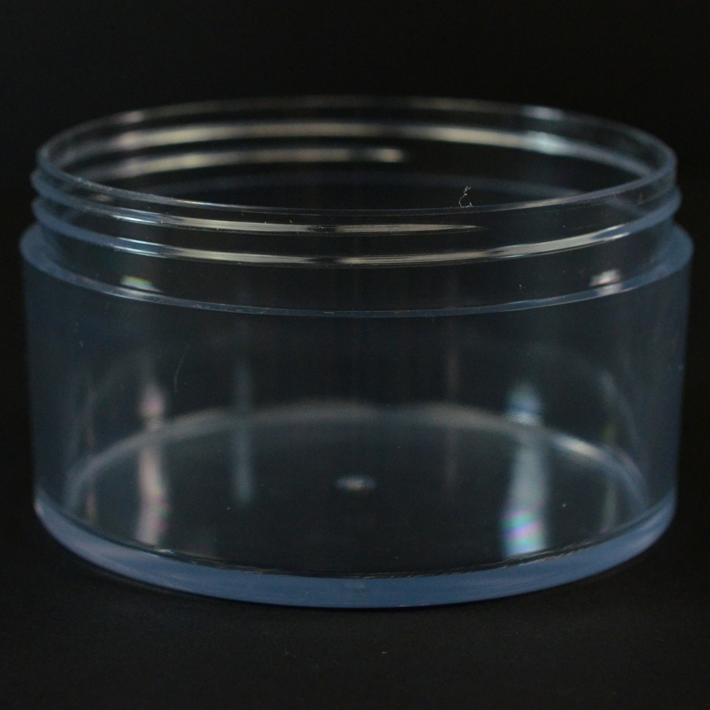 6 oz Heavy Wall Low Profile Clear PETG Jar A