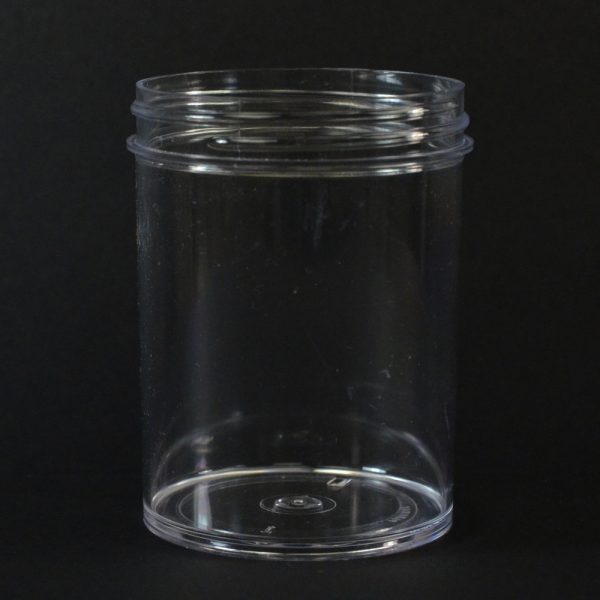 Plastic Jar 6 oz. Regular Wall Straight Base Clear PS 63-400_1295