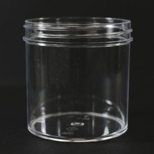 Plastic Jar 6 oz. Regular Wall Straight Base Clear PS 70-400_1298