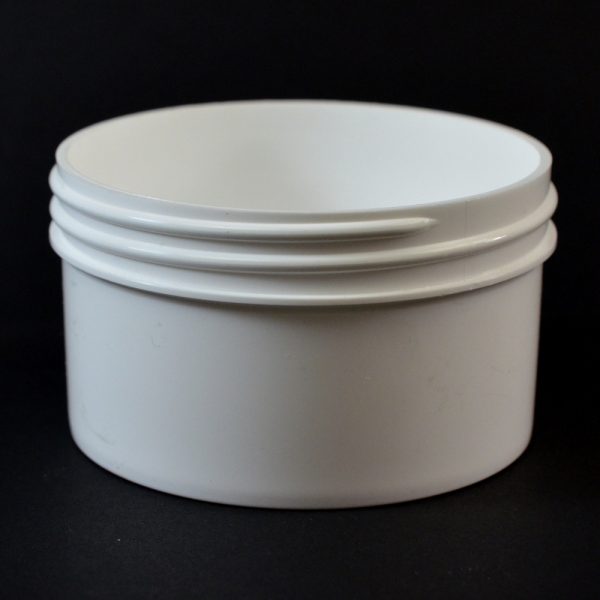 Plastic Jar 6 oz. Regular Wall Straight Base White PP 89-400_1303