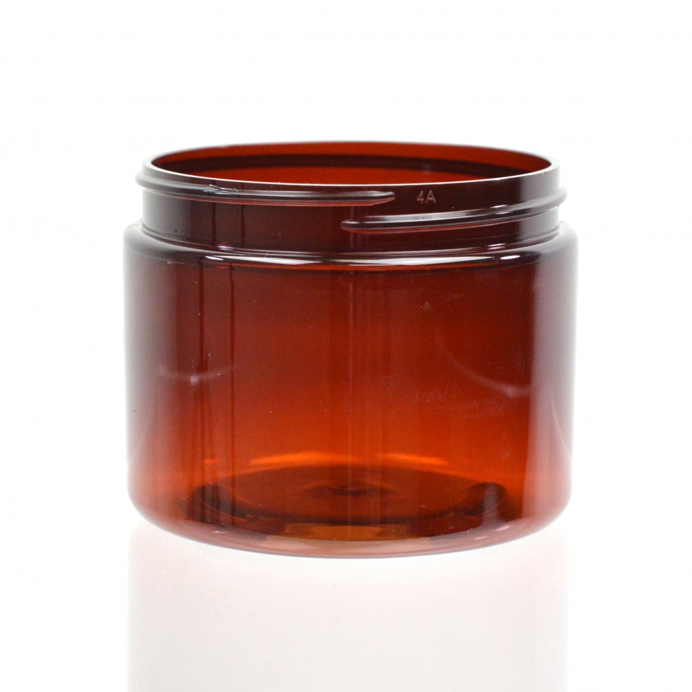 6 oz 70/400 Wide Mouth Amber PET Jar