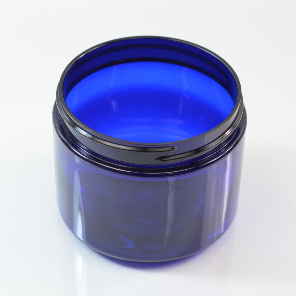 6 oz 70/400 Wide Mouth Cobalt Blue PET Jar
