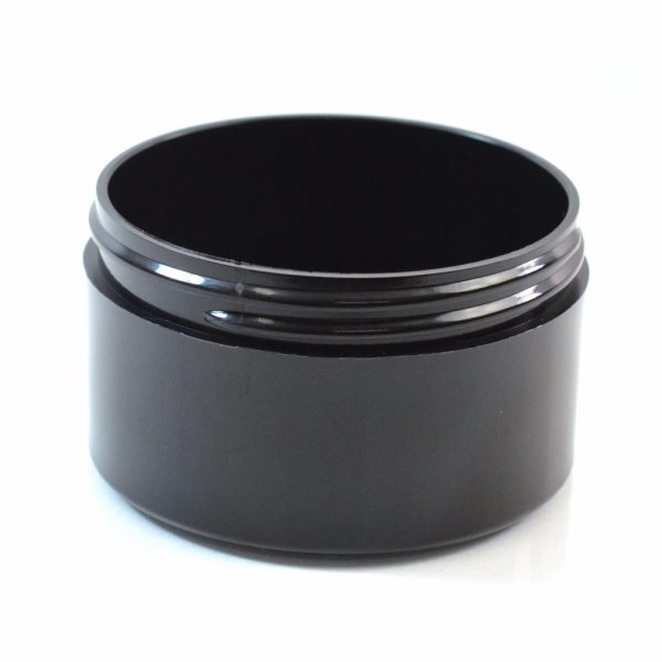 Plastic Jar 6 oz. Thick Wall PP Black 89-400_1484
