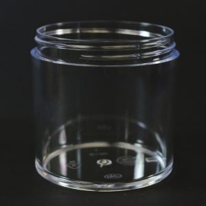 Plastic Jar 6 oz. Thick Wall Straight Base Clear PS 70-400_1478