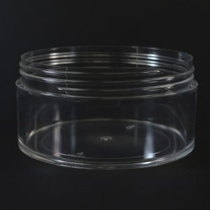 Plastic Jar 6 oz. Thick Wall Straight Base Clear PS 89-400_1481