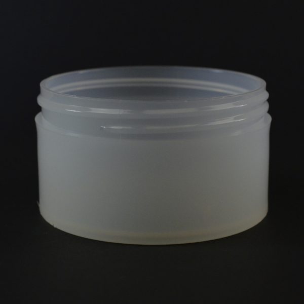 Plastic Jar 6 oz. Thick Wall Straight Base Natural PP 89-400_1482