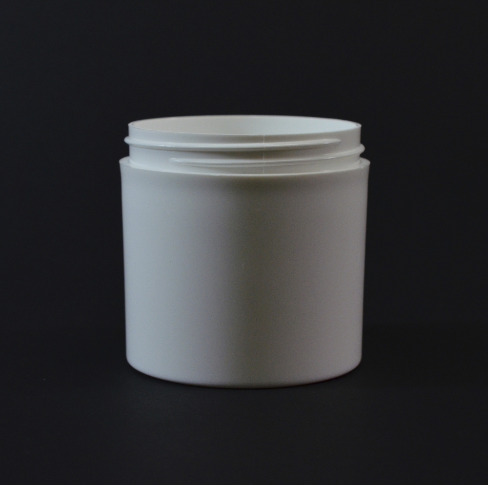 6 oz 70/400 White Thick Wall Straight Base PP Jar