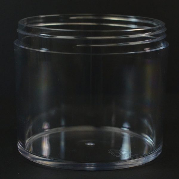 Plastic Jar 8 oz. Heavy Wall Low Profile Clear PETG Tainer_1533