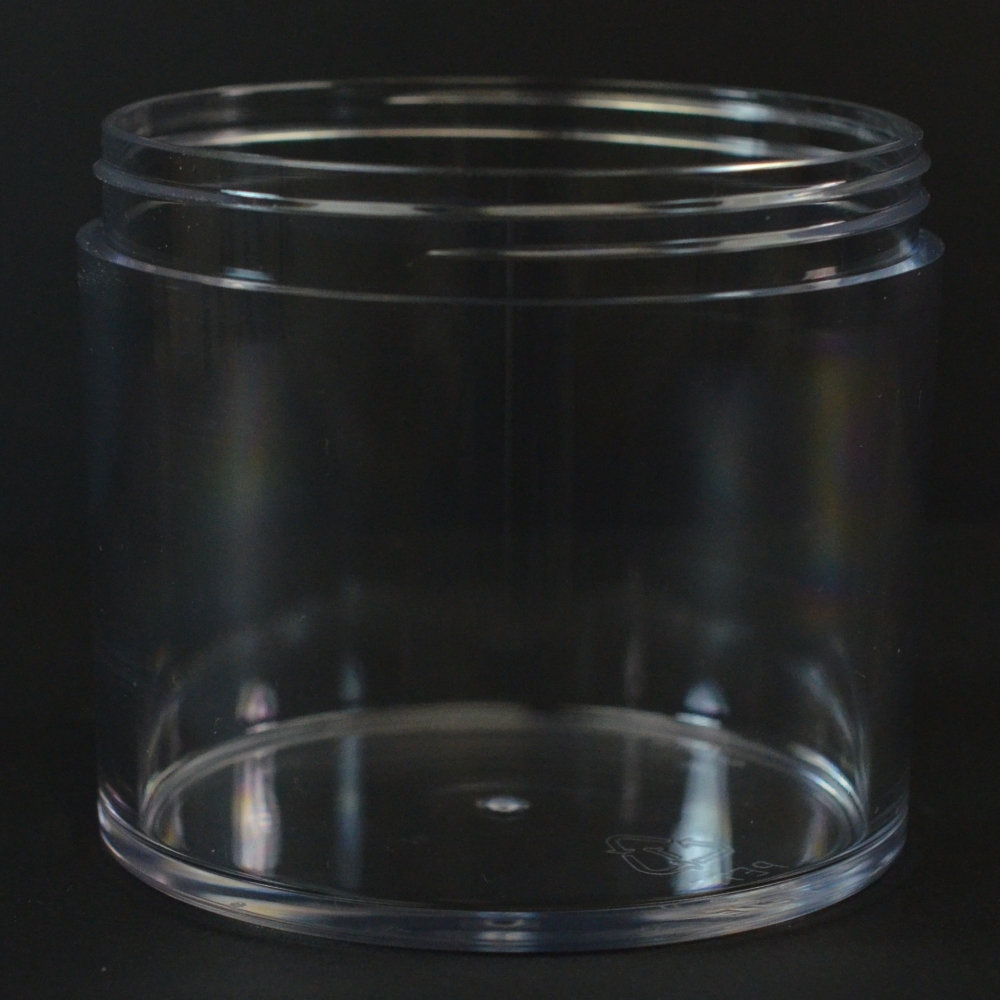 8 oz 100/400 Heavy Wall Low Profile Clear PETG Jar