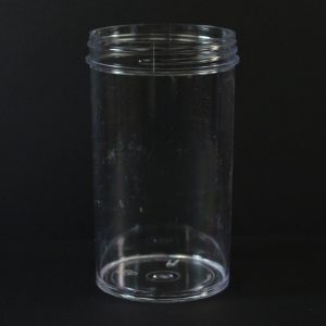 Plastic Jar 8 oz. Regular Wall Straight Base Clear PS 63-400_1304
