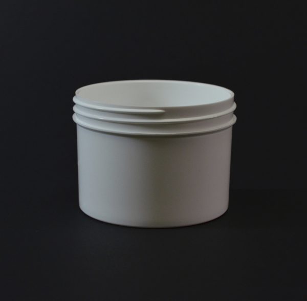 Plastic Jar 8 oz. Regular Wall Straight Base White PP 89-400_1312