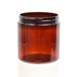 Plastic Jar 8 oz. Straight Sided PET Amber 70-400_1378