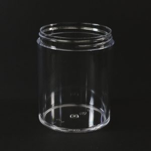 Plastic Jar 8 oz. Thick Wall Straight Base Clear PS 70-400_1485
