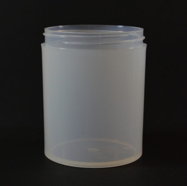 Plastic Jar 8 oz. Thick Wall Straight Base Natural PP 70-400_1486