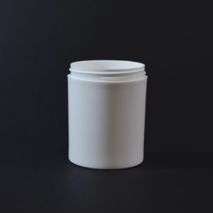 Plastic Jar 8 oz. Thick Wall Straight Base White PP 70-400_1487